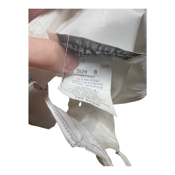 White Silk Corset Y2K Tank Embellished Mcbling - Picture 6 of 7